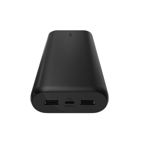 BATERIA EXTERNA BELKIN 20K POWER BANK 2.4 USB A X2 USB C PD 20W INPUT ONLY BPB014btBK