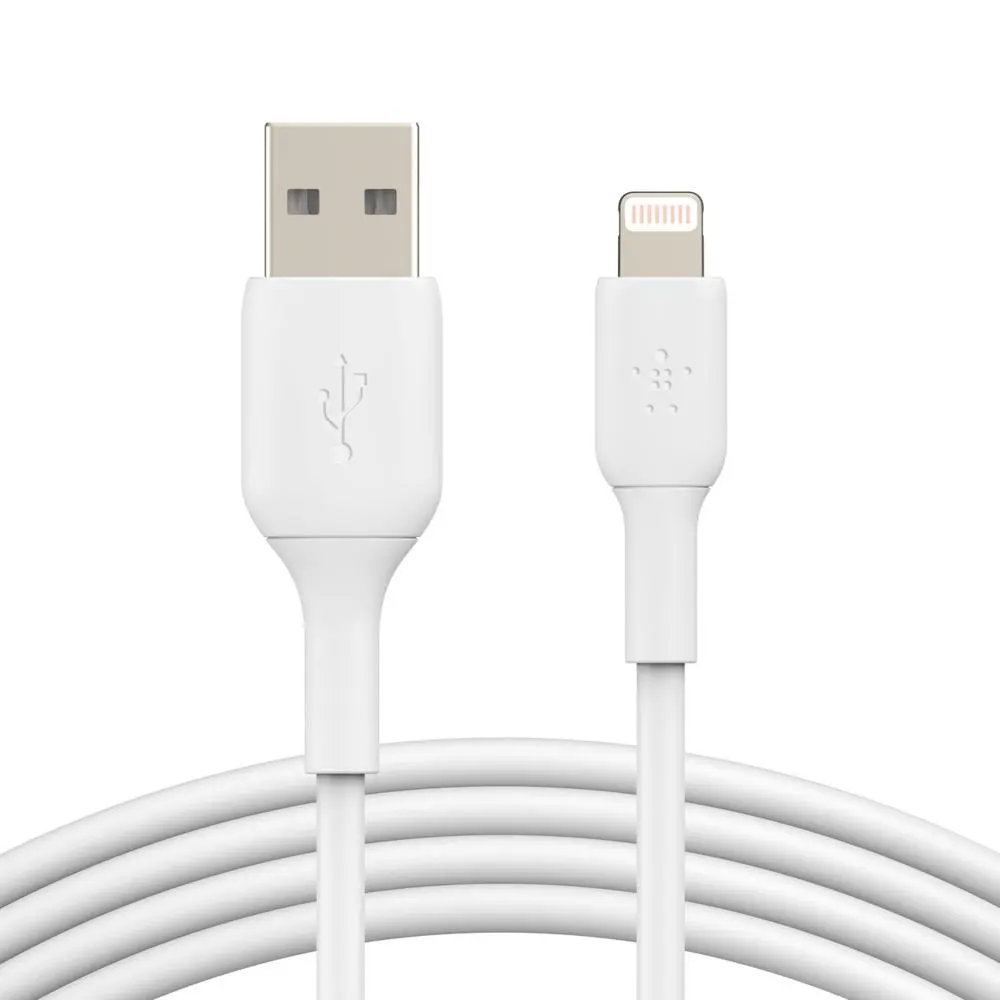 CABLE BELKIN BOOST CHARGE USB A TO LIGHTNING 2MTS. WHITE AB141BLK71