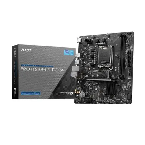 TARJETA MADRE MSI PRO INTEL H610M S DDR4 MICRO ATX LGA1700 SOCKET CORE I3, I5, I7, I9,PENTIUM Y CELERON 824142357712