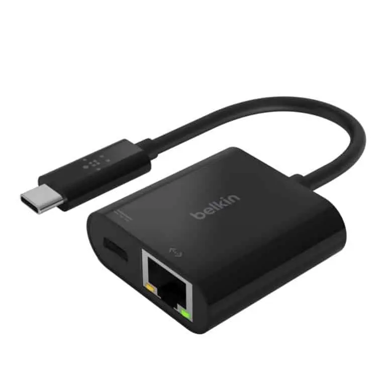 ADAPTADOR BELKIN USB C TO ETHERNET CHARGE 60W AB141BLK77