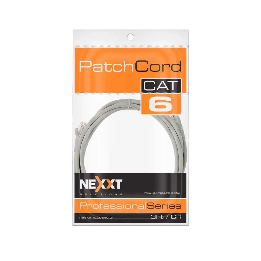 NEXXT PATCH CORD CAT6 3FT. GR AB361NXT01