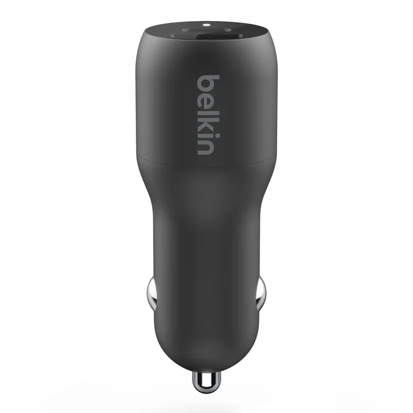 CARGADOR BELKIN CAR CHARGER BOOSTCHARGE DUAL USB A 37W BLACK AC405BLK51