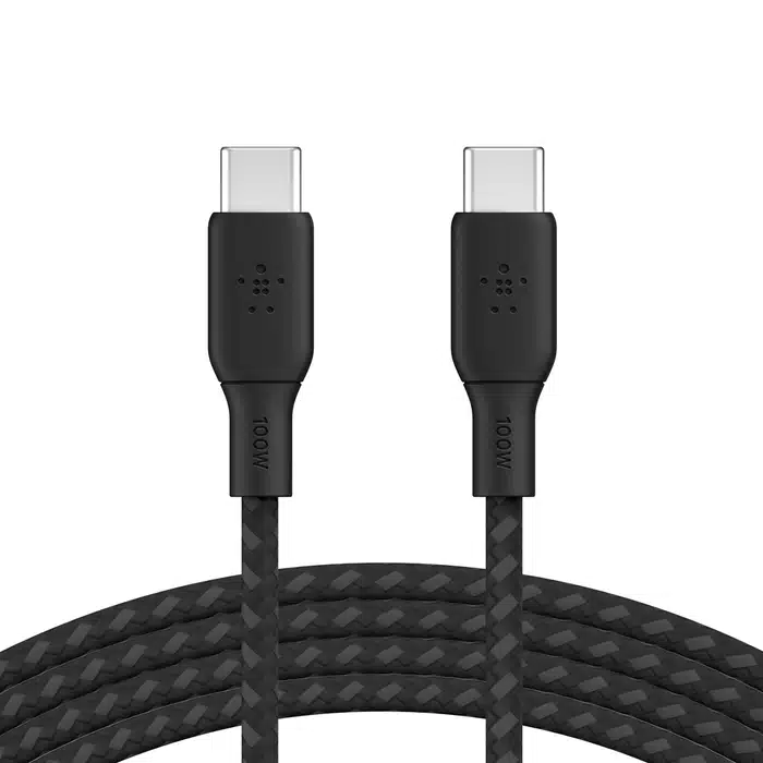 CABLE BELINKG BRAIDED USB CTO USB C 100W CABLE 2M BK CAB014BT2MBK