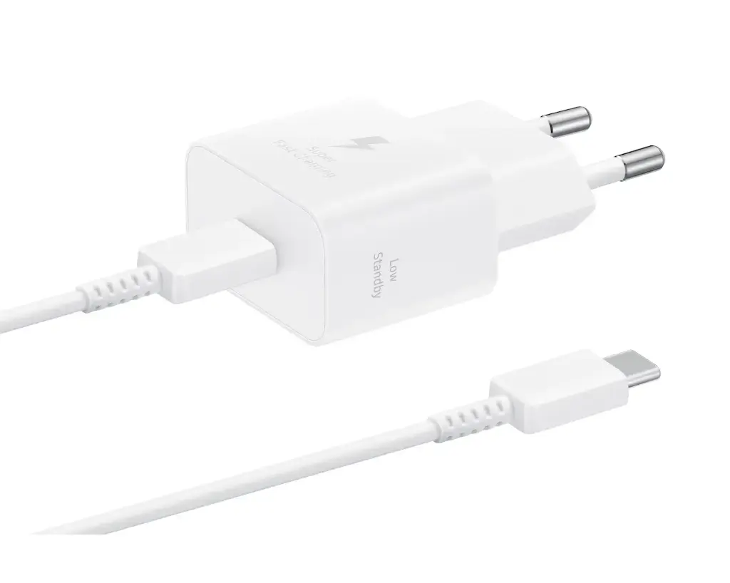 CARGADOR SAMSUNG 1 USB C 25W DE PARED BLANCO CON CALBE EP T2510XWTGTW CARGU-SAM-C251B