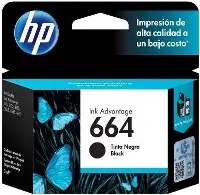 CARTUCHO HP #664 COLOR NEGRO PARA DJA1115 F6V29AI CART-HP-664NV29