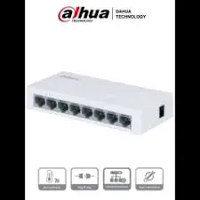 SWITCH FAST ETHERNET DE 8 PUERTOS DAHUA PARA ESCRITORIO DH-PFS3008-8ET-L