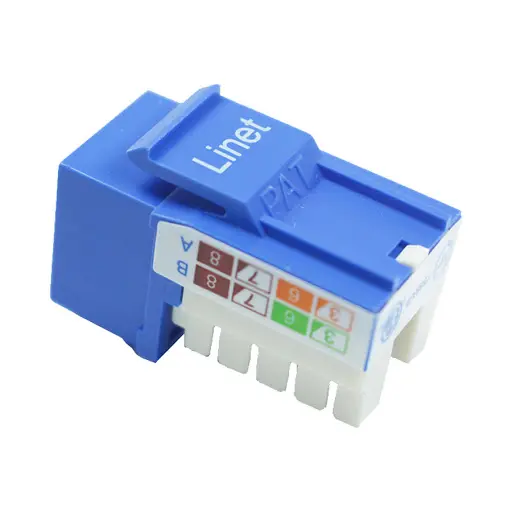 DADO 90 GRADOS LINET CAT5E/AZUL EPA005