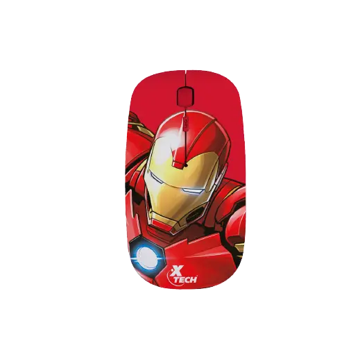 MOUSE INALAMBRICO XTECH IRON MAN 1600DPI ROJO XTMM340IM WL-XT-M340IM