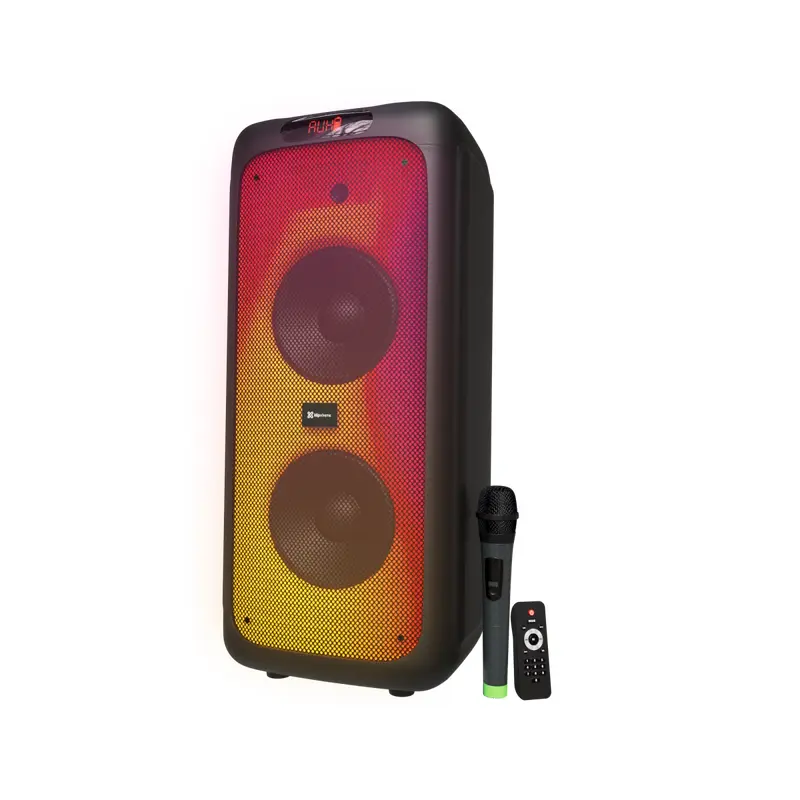 BOCINA KLIPXTREME SPKR BT 8INCH 1200W FLAME LED PORTABLE KLS-662