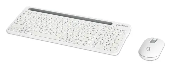 TECLADO Y MOUSE INALAMBRICO INGLES  MANHATTAN 180634 BLANCO MANH180634