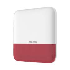 SIRENA INALAMBRICA PARA EXTERIOR PARA ALARMAS AX PRO, 110DB DE POTENCIA, MULTIPLES SONIDOS DE ALARMA E IDICADOR LED, ALIMENTACIÓN CON BATERÍAS DE 3V O FUENTE DE 12VDC, PROTECCION IP65. MARCA HIKVISION DS-PS1-E-WB
