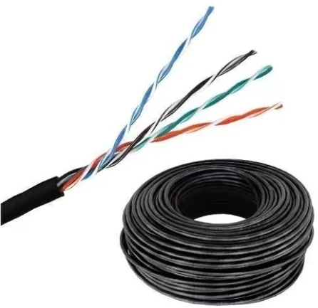 BOBINA DE CABLE TUP CAT6 CCA PARA EXTERIORES SPRYWIRE DE 305 MTS. NUEVO. CERTIFICACIONES CE,ROHS,REACH BOBINA SWE-CAT6-EXT-BOB