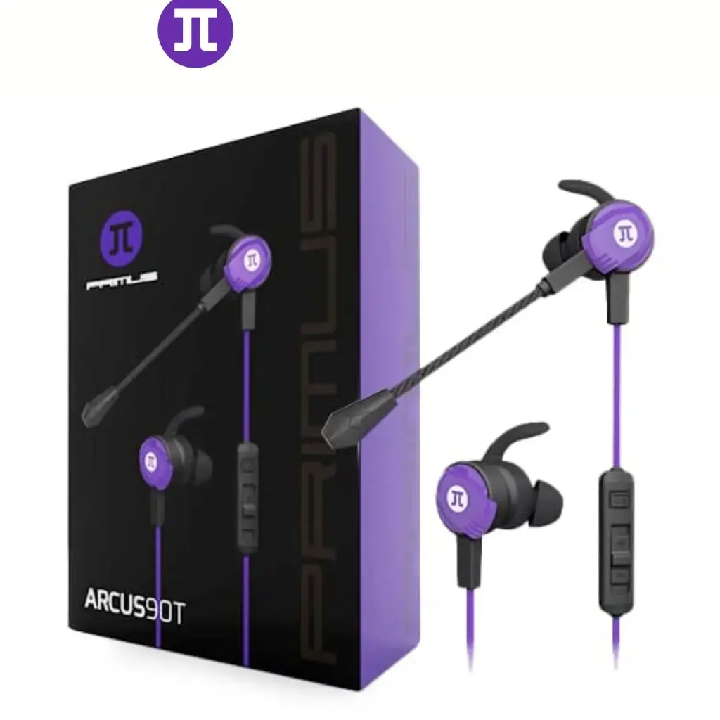 Audífono Gaming Primus ARCUS90T Sonido HD, micrófono integrado y compatibilidad multiplataforma con conector 3.5 mm. Ideal para largas sesiones de juego.