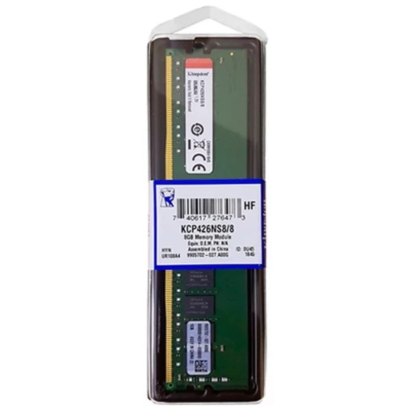 MEMORIA RAM KINGSTON 8GB DDR4 3200MHZ SINGLE RANK SODIMM/MODULE KCP432NS6/8