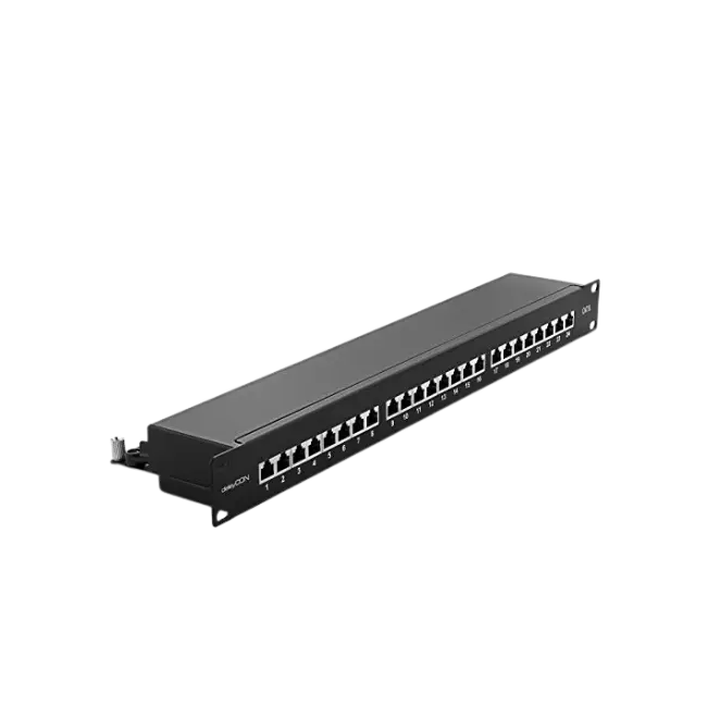 PATCH PANEL DE 24 PUERTOS CAT6 CON SOPORTE PARA CABLES SPRYWIRE SW-PP24B