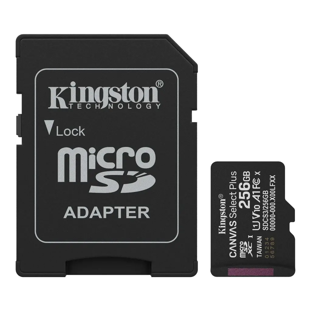 MICRO SD KINGSTON 265GB MICROSDXC CANVAS SELECT PLUS GEN3 150MB/S A1 SDCS3/256GB