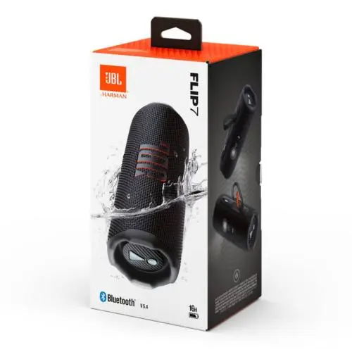 BOCINA JBL FLIP 7 BOCINA PORTÁTIL BLUTOOTH NEGRO JBLFLIP7BLKAM MM114JBL37