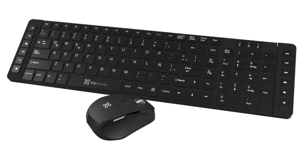 TECLADO Y MOUSE INALAMBRICO KLIPXTREME KCK 270S MULTIMEDIA ESPAÑOL KCK-270S