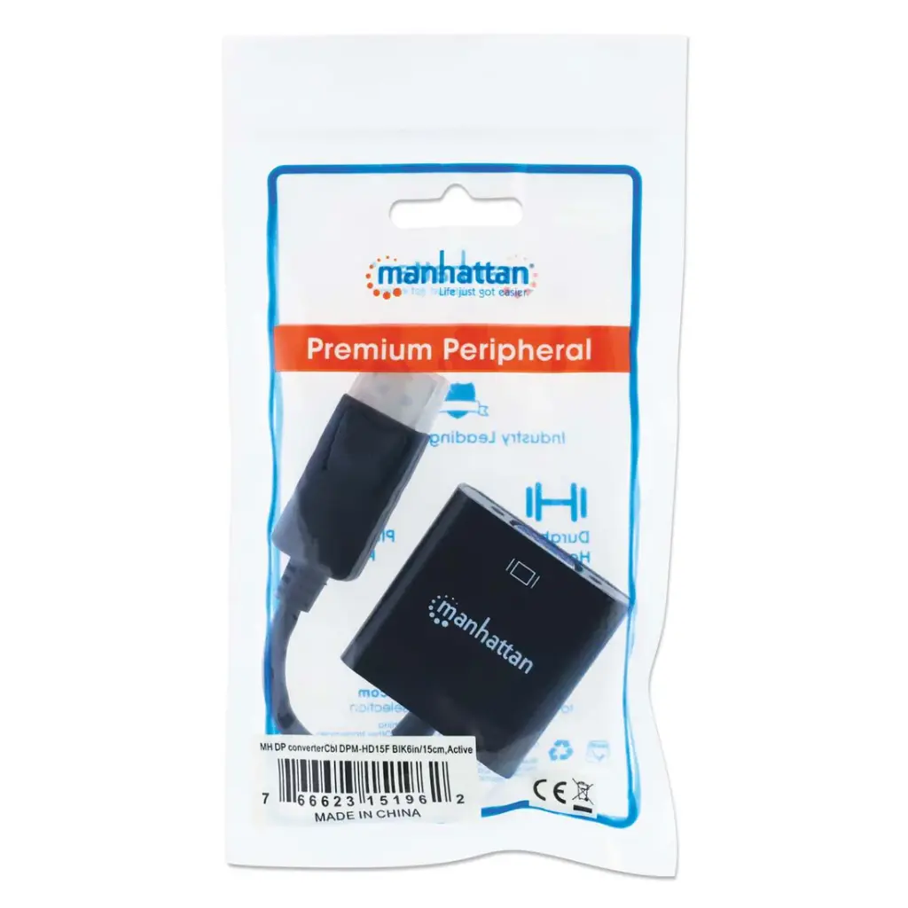 CONVERTIDOR MANHATTAN 151962 DE DISPLAYPORT A VGA AD-MH-DPVGA1962