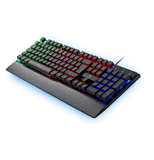 TECLADO XTECH XTK 510S PARA GAMERS USB ESPAÑOL CON ILUMINACION MULTICL