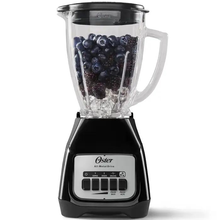 LICUADORA OSTER DE BOTONES JARRA DE VIDRIO NEGRA  BLSTKAG BPB 013 030057