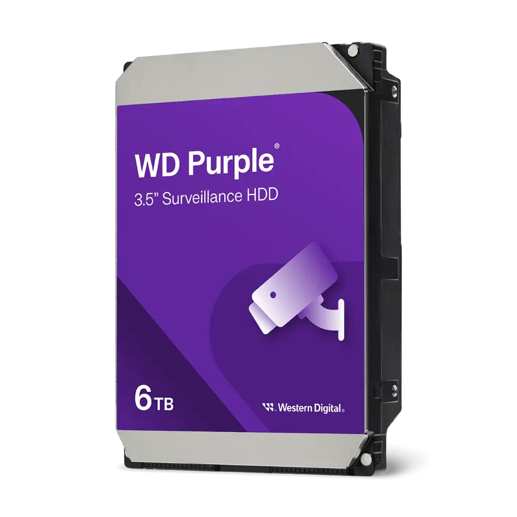 DISCO DURO WESTERN DIGITAL PURPURA CCTV DE 6T B, 3.5 SATA III 5400RPM KNG325
