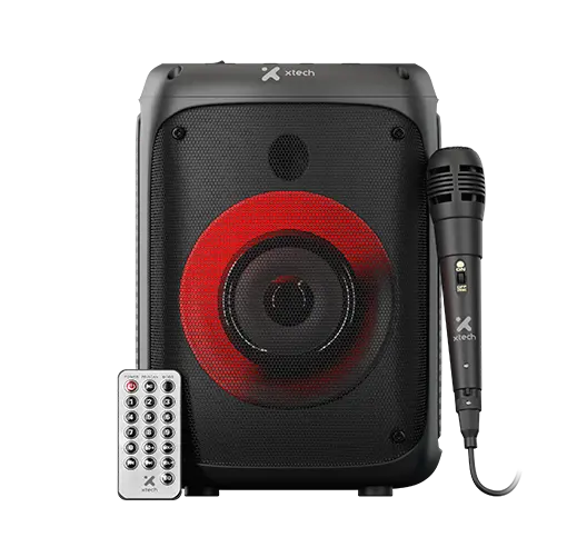 BOCINA XTECH SONICBLOOM XTS 661 — BOCINA PORTÁTIL INALÁMBRICA CON LUCES Y MICRÓFONO  DESCRIPCIÓN PRINCIPAL: