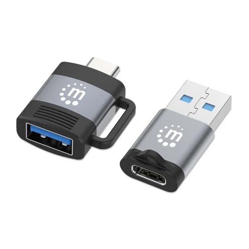 ADAPTADORES USB C A USB A Y USB A A USB C MARCA MANHATTAN MODELO 356329 SET DE 2 ADAP-MH-2USC329