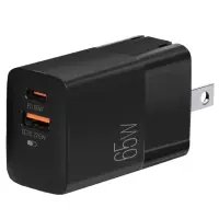 CARGADOR ARGOM VOLTA P7 POTENCIA DE 65 WATSS CON PUERTO USB C, USB A DE PARED ARG AC 0125BK CARUSB-ARG-125N