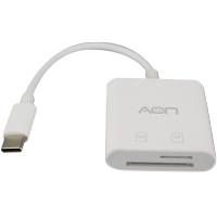 [ADAP-AON-1016] ADAPTADOR AON USB-C CON LECTOR DE MEMORIA DE SD Y MICRO SD AO-AD1016