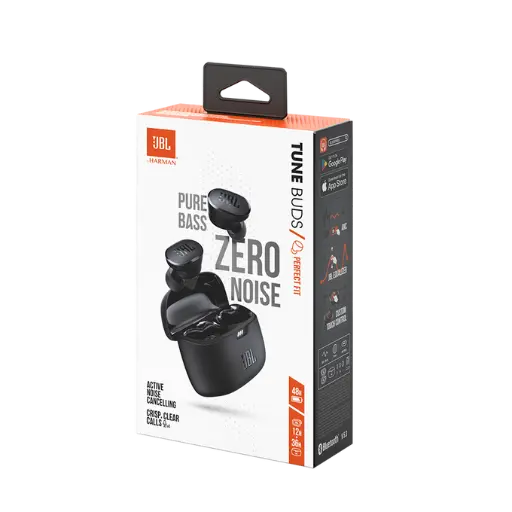[AUDF-JBL-TNBDN] AUDIFONO JBL TUNE BUDS TWS BLUETOOTH ACTIVE NOISE CANCELING NEGRO