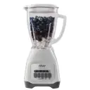 LICUADORA OSTER BLANCA DE BOTONES 2 VELOCIDADES   PULSO ALTO Y BAJO JARRA VIDRIO POTENCIA DE 800W BLSTKAG WPB 013