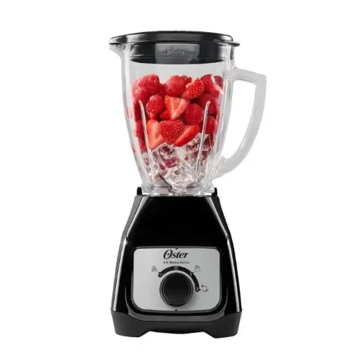 LICUADORA OSTER DE PERILLA 2 VELOCIDADES PULSO JARRA VIDRIO NEGRA POTENCIA DE 800W BLSTKAG BRD 013