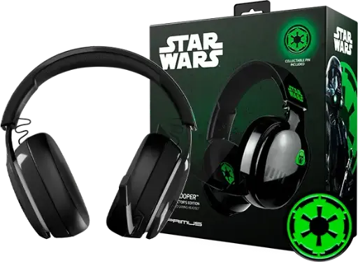 Audífono Gaming Primus Death Trooper ARCUS370W Inalámbrico, sonido HD, micrófono integrado y diseño cómodo para largas sesiones de juego.