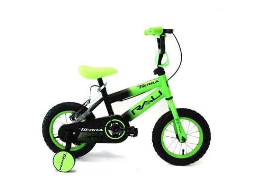 BICICLETA 20 RALI ROCKY NIÑO NEGRO VERDE 050052