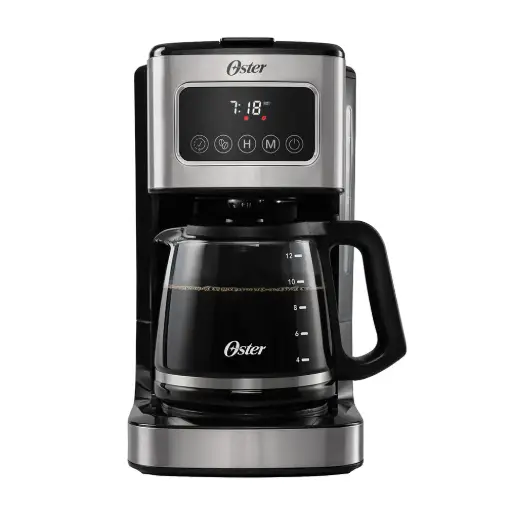 CAFETERA PROGRAMABLE OSTER   12 INOXIDABLE   PANTALLA TACTIL   JARRA VIDRIO BVSTDC4403-013