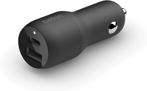 [011008] CARGADOR CAR BELKIN BOOST CHARGE 24W CHARGER W LTG TO USBC CBL AC407BLK43