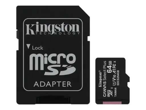 [CH803KNG98] MICRO SD KINGSTON 64GB MICSDXC CANVAS SELECT PLUS 100R A1 C10 CARD