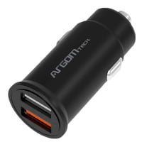 [CARUSC-ARG-111N] CARGADOR DUAL USB A PARA CARRO 30W 2.4A/1.5A MARCA ARGOM ARG AC 011BK
