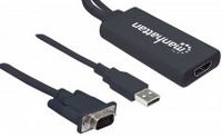 [AD-MH-VGUSHDM26] CONVERTIDOR MANHATTAN 152426 DE VGA A HDMI ALIMENTADO POR USB