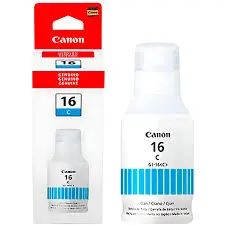 [032018] Botella de Tinta Canon G1 16 Cyan 4418C001AA Tinta original Canon para impresiones de alta calidad con color cyan intenso.