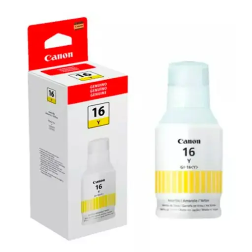 [032020] Botella de Tinta Canon G1 16 Yellow 4420C001AA Tinta original Canon para impresiones de alta calidad con color amarillo intenso.