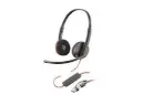 AUDIFONOS POLY BLACKWIRE 3220 STEREO USB C HEADSET  USB C/A ADAPTER 8X228A6