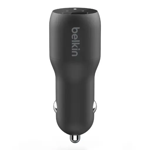[011005] CARGADOR BELKIN CAR CHARGER BOOSTCHARGE DUAL USB A 37W BLACK AC405BLK51