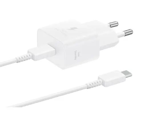 [CARGU-SAM-C251B] CARGADOR SAMSUNG 1 USB C 25W DE PARED BLANCO CON CALBE EP T2510XWTGTW