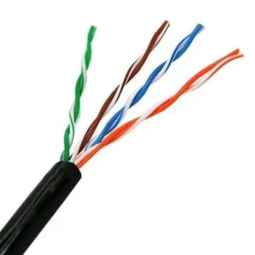 [CAT5ECONGUIÍA] METRO DE CABLE UTP CAT. 5E, CCA,PARAEXTERIOR NEGRO, SPRIWIRE CON GUÍA