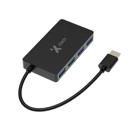 CONCENTRADOR HUB USB DE 4 PUERTOS XTECH XTC 391 CONEXIÓN USB 3.0 HUBUSB4-XT-391