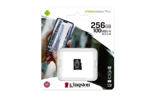 [SDCS2/256GB] MICRO SD KINGSTON 256GB MICSDXC CANVAS SELECT PLUS 100R A1 C10 CARD SDCS2/256GB
