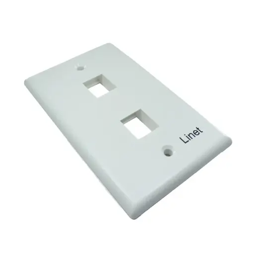 [EPA006] PLACA 2 PUERTOS  LINET BLANCO