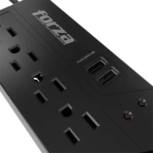 REGULADOR DE VOLTAJE FORZA FVR 1011USB VOLT REG 1000VA/500W 115V 4 NEMA 2 U FOR11USB